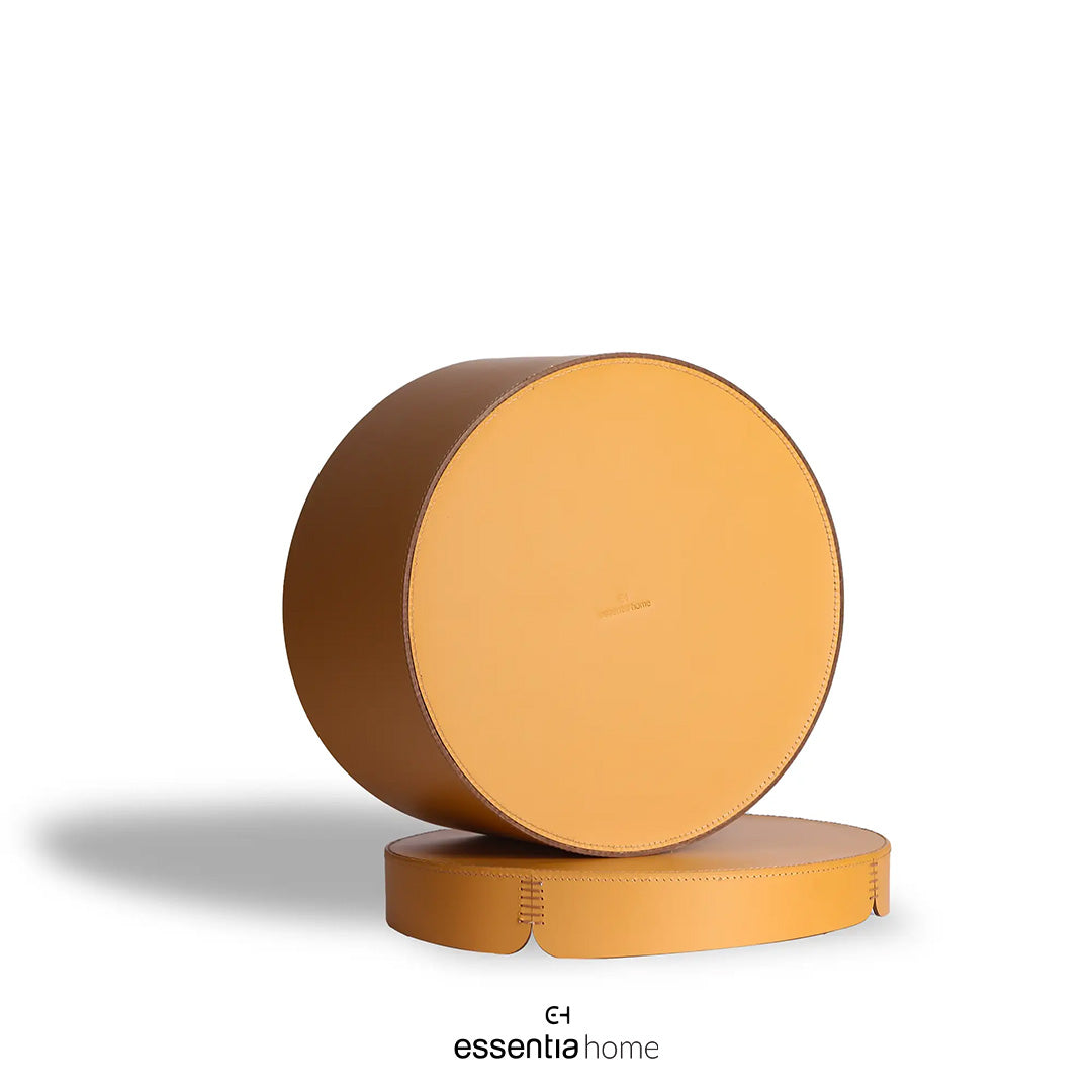 The EH Round Storage Box – Small Nude Tan