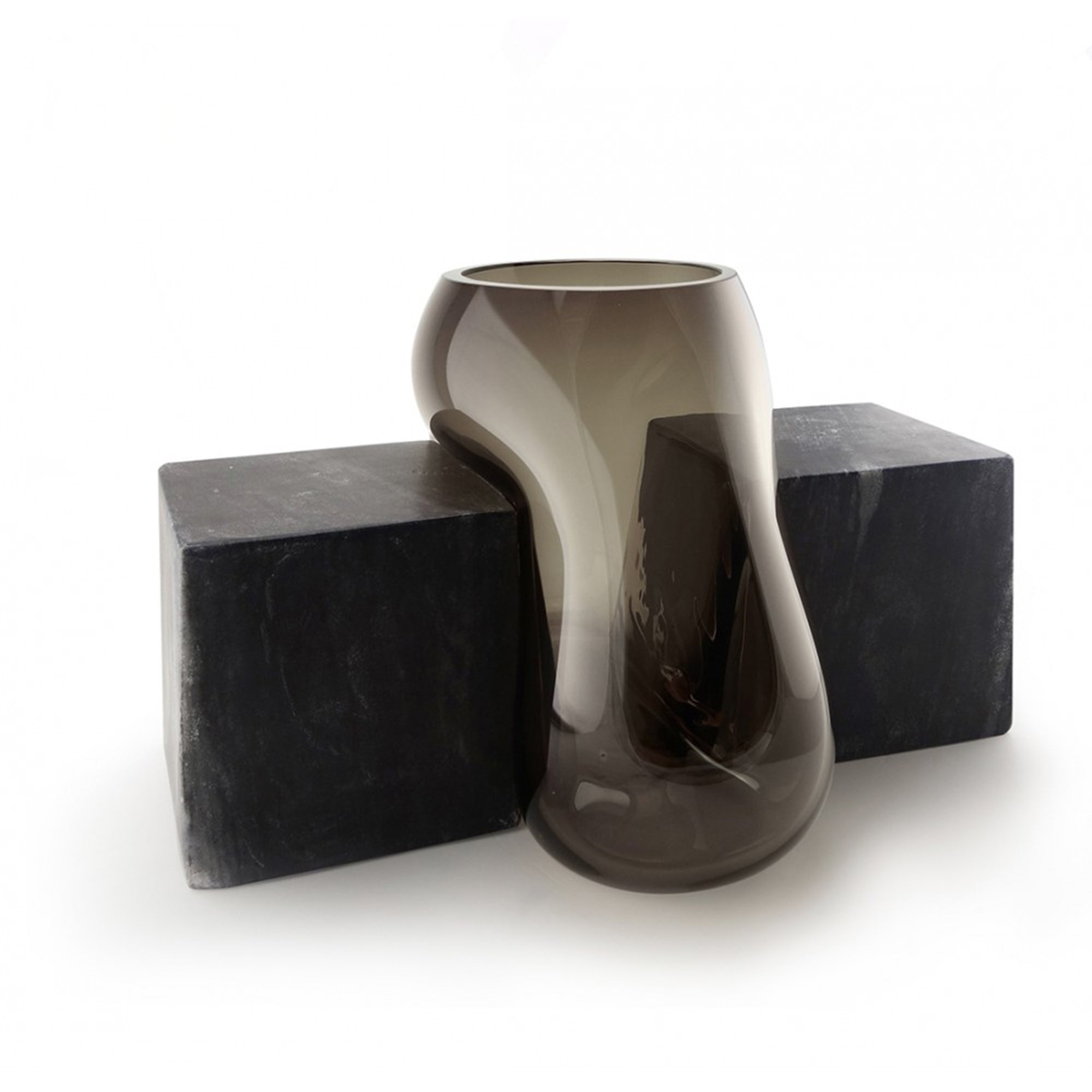 VASE PRESSE-GREY MARBRE