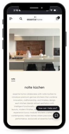 essentia home on mobile